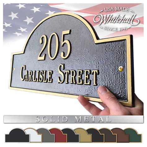 Whitehall Personalized Cast Metal Address Plaque